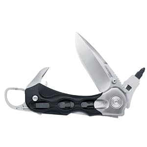 Leatherman 830339 K502X Straight Edge Lockback Folding Knife and 7 Piece Bit Kit by 