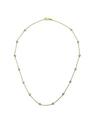 18K Yellow Gold Diamond By The Inch Blank Necklace 20 Inch