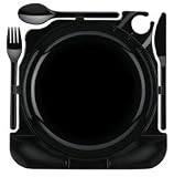 Produkt-Bild: 6 Cater Plates 27 cm x 26,5 cm x 2,8 cm schwarz