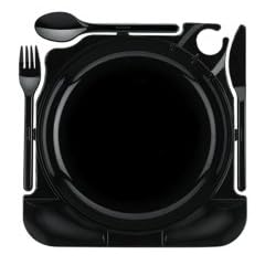 6 Cater Plates 27 cm x 26,5 cm x 2,8 cm schwarz