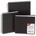 Cachet Classic Wirebound Black Cover Sketchbook - 9 x 12, Sketchbook, 80 Sheets