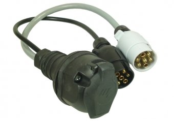 Maypole 12N&S-13Pin Adaptor Lead For Caravans & Trailers