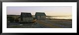 Two Log Cabins on the Beach, Faro, Sweden Framed Art Poster Print by Panoramic Images, 43x19