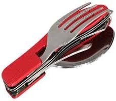 Foldable Knife, Spoon & Fork Set (Red) by chonlyshop