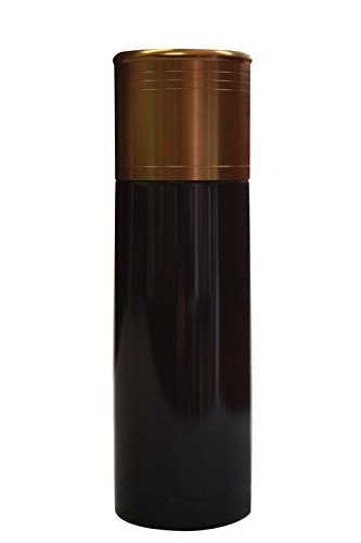 Aquatix 12 Gauge BuckShot Shotgun Shell Shaped Bullet Double Wall Insulated Sport thermos Bottle 25 Ounce - Black