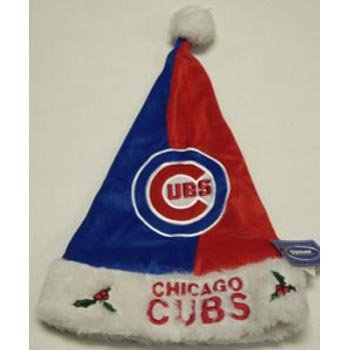Chicago Cubs MLB Colorblock Plush Santa Hat (Quantity of 1)