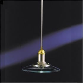 Stratum Small Pendant in Brushed Nickel and Brass by Thomas Lighting