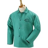 Black Stallion F9-30C 9oz. Green Flame Resistant Cotton Welding Coat - X-Large
