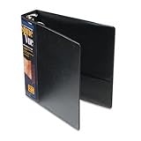 Cardinal 16801 - SpineVue Round Ring View Binder, 2 Capacity, Black-CRD1680 ....