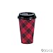 Fun Express~ Buffalo Plaid Insulated Coffee Cups with Lids, 12 Pack