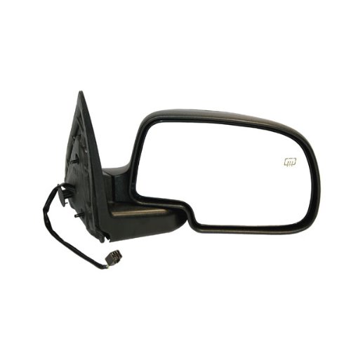 2000-2006 Chevrolet/Chevy/GMC Suburban 1500 2500, Tahoe, Yukon, Yukon XL 1500 XL 2500 Power Heated Black Textured Rear View Mirror with Puddle Light/Lamp Right Passenger Side (2000 00 2001 01 2002 02 2003 03 2004 04 2005 05 2006 06)
