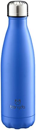 Bangda 16 Ounce Cola Shaped Double Wall Vacuum Insulated Stainless Steel Sports Water Bottle Hydration Flask,Blue