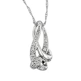 10K White Gold Diamond Pendant