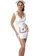 Sexy Nurse Nurse PVC Theatre Costumes White Mini Dress Includes Hat 3 Pc