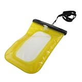 Gino Yellow PVC Inflatable Water Resistant Bag Pouch + Lanyard for iPhone 3G 3GS