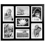 Malden International Southlake, Contemporary Collage' Wall Series Wood Frame, for Seven Photographs, Color/Style: Black