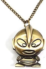 Watch shout Fashion Ultraman Monster Shaped High Density Organic Glass Pocket Watch (Bronze)(1Pc)