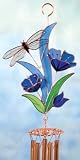 Dragonfly & Flowers - Blue - Lg Wind Chimes - B000VZOQB8