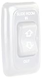 JR Products 12075 White Single Slide-Out Switch Assembly with Bezel