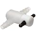 Nalgene 6470-0004 Polypropylene 3-Way Stopcock With PTFE TFE Plug,  1/4 - 5/16 Inch I.D.  Autoclavable, 4mm bore