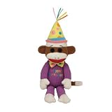 TY Beanie Baby - HAPPY BIRTHDAY Sock Monkey (11 inch)