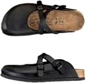 Birkis Clogs ''Dorian'' aus Birko-Flor in black mit schmalem Fussbett