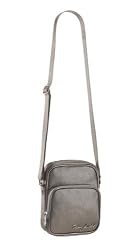 Marc by Marc Jacobs Canvas Camera Crossbody Bag Purse Metallic Dark Silver