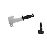 Condor Tool and Knife Wilderness Tool 6.75-Inch Satin Blade, Black Santoprene Handle, Black Leather Sheath with Swivel Belt Loops