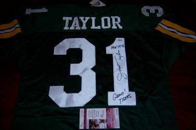 Jim Taylor Signed Jersey - lsu hof Jsa coa - Autographed NFL Jerseys