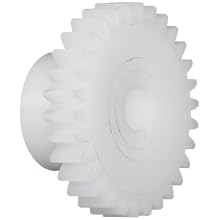 Smallparts Spur Gear, 20 Degree Pressure Angle, Polyoxymethylene, Inch, 32 Pitch