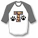 Big T Tiger Print Sports Logo Pawprints Jersey