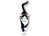 Socks The Cat Enamel and Sterling Silver Pin