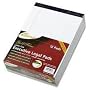 Ampad 20-070 Gold Fibre 16# Watermarked White Wide Rule 50-Sheet Pads, 8-1/2 x 11-3/4, Doz.