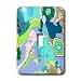 Lee Hiller Designs 60s Retro Print - 60s Psychedelic MOD Fashion - Light Switch Covers - single toggle switch