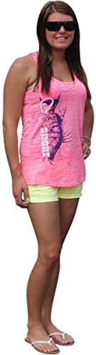 Country Shore Burnout Neon Pink Hogfish Tank Top - X-Large