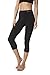 Boody Women's 3/4 Leggings - Slim Fit Capri Seamless Yoga Pants for Women - Mid-Rise & Mid Length Womens Joggers, 79% Viscose Made from Bamboo for All-Day Comfort - Black, Large
