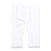 White Knee Length Lace Trim Opaque Leggings Girls 7-16