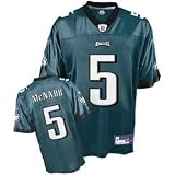 Reebok NFL Equipment Philadelphia Eagles #5 Donovan McNabb Green Replica Football Jersey (Large)