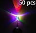 Bluecell 50 pcs RGB Full Multi color Flashing LED Electronics 5mm + Bluecell Cable Tie