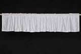 White Velvet Rod Pocket / Pole Top Valance