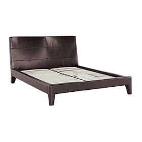 Brigham Leather Bed King Dk Brwn Leather
