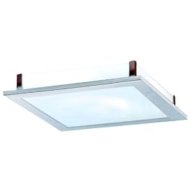 Eglo 88092A Auriga, Chrome Frosted Opal, 3-Light Wall Ceiling Light Fixture by Eglo