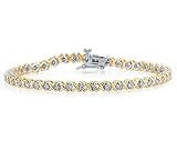 1.25 CTW Classic Diamond Bracelet in Two Tone 14K White and Yellow Gold