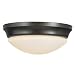 Murray Feiss Barrington 10-Inch Flushmount, Oil Rubbed Bronze and Opal Etched Glass #FM271ORB
