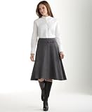 Charter Club Ruched-Front Shirt & Belted Tweed Skirt