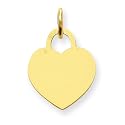 14k Heart Disc Charm