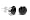 Black Round Cut Cubic Zirconia CZ Silver Stud Earrings