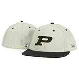Purdue Boilermakers Flat Bill Fitted TPX Baseball Hat - Gray 7 1/2
