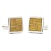 Tokens & Icons Celtics Basketball Boston Gardens Parquet Floor Sterling Silver Settings Cufflinks (10BP) photo