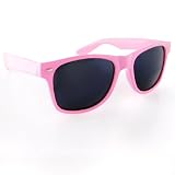 Vintage Wayfarer Style Sunglasses - 15 Colors Dark Lenses Pink Pastel